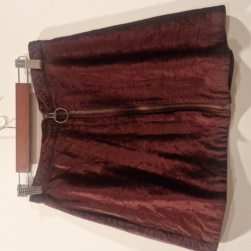 FP crushed velvet skirt 2